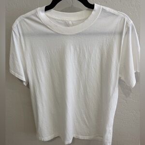 Lululemon All Yours Cotton T-Shirt White Size 6 Short Sleeve Tee